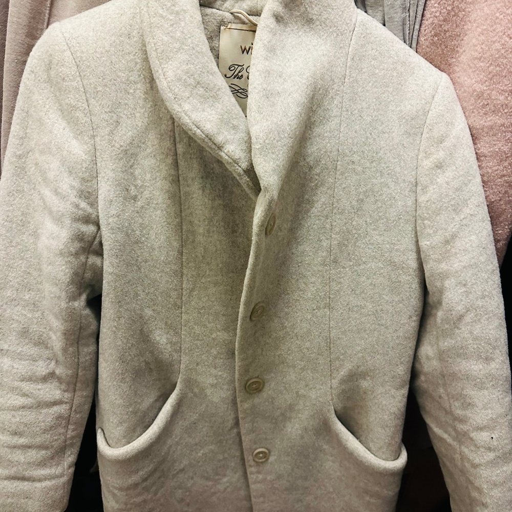 Aritzia wilfred grey cocoon coat